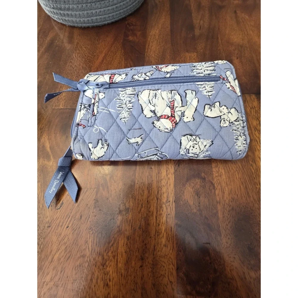 Vera Bradley Women's Passport Wallet Polar Bear Snow Hare Pattern
